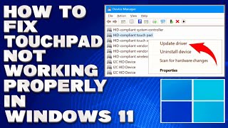 How To Fix Touchpad Not Working Properly in Windows 1011 Solution [upl. by Yahsat]