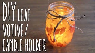 DIY  Leaf VotiveCandle Holder [upl. by Akenor]