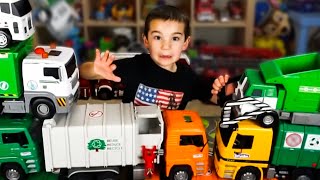 Playing with Garbage Trucks and Recycling Trucks  Big Toy Truck Collection for Kids  JackJackPlays [upl. by Suzan]