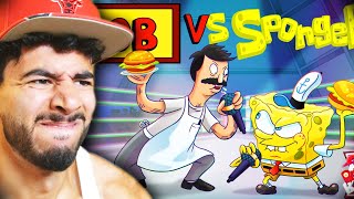 Bob Vs Spongebob  Puppet Beatbox Battle  reaction [upl. by Tnahsin]