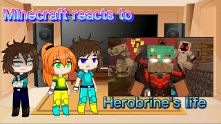 Minecraft reacts to quotHerobrines lifequot by RedstoneRecords Requested [upl. by Charlton147]