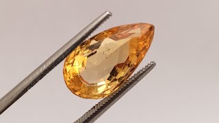 Natural Golden Citrine Stone 665 Carat [upl. by Aekerly956]