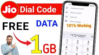 Jio 1GB Free Data Code 2024  Jio Sim Me Free Data Kaise Le  Jio Free Data Offer Today [upl. by Rosina]