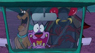 ScoobyDoo Meets Courage the Cowardly Dog Courage Screaming Moments  The Nostalgia Guy [upl. by Namsu]