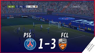 PARIS SAINT GERMAIN vs FC LORIENT 13 • MATCH HIGHLIGHTS  VideoGame Simulation amp Recreation [upl. by Yremrej875]