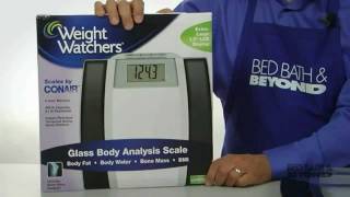 Weight Watchers Glass Body Analysis Scale at Bed Bath amp Beyond [upl. by Elakram297]