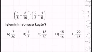 TYT  RASYONEL SAYI ÖRNEĞİ [upl. by Niddala]