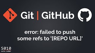 Git Error  GitHub Error failed to push some refs to REPO URL [upl. by Annawd]