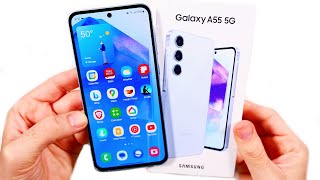 Samsung Galaxy A55 Unboxing First Impressions [upl. by Boff585]