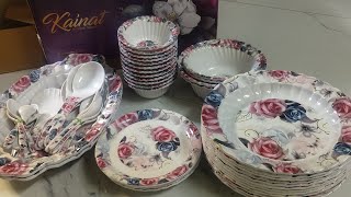 54 piece dinner set  kainat ka dinner set  Unboxing amp Review  which is the best dinner set [upl. by Atinaj]