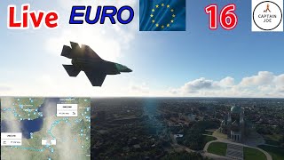 【ライブ配信】ヨーロッパ編第16回目 ブリュッセルまでF35で飛行 【Microsoft Flight Simulator】 [upl. by Roselle]