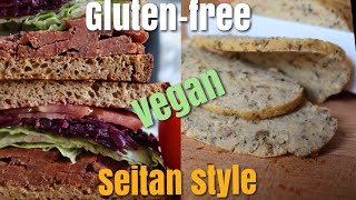 Gluten free seitan style vegan protein Plant based easy recipe mix and bake [upl. by Ydal]