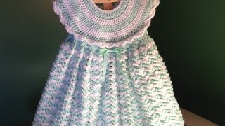 How to Crochet a Baby Dress  Easy Shells [upl. by Edyaw]