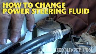 How To Change Power Steering Fluid EricTheCarGuy [upl. by Atiuqal]