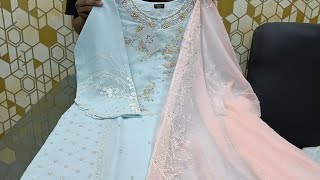 🇵🇰 AghaNoor Pakistani Dress 2024  Readymade Stitched 2pis  Eid Special AghaNoor Chiffon dress [upl. by Nevek]