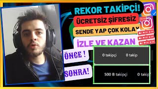 1 DAKİKADA 500000 TAKİPÇİ HİLESİ  ÜCRETSİZ ŞİFRESİZ İNSTAGRAM TAKİPÇİ HİLESİ 2024 [upl. by Amjan]