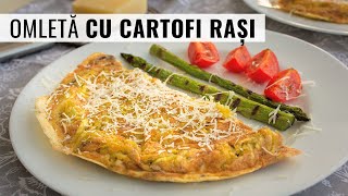 Omletă cu cartofi rași  rapidă și sățioasă Perfectă pentru orice masă a zilei sau pentru pachet [upl. by Gnilyarg]