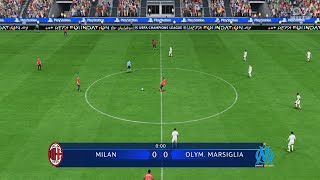 FC 24  Milan vs Marseille  Ritorno dei quarti di finale di Champions League 20242025 [upl. by Notlih176]