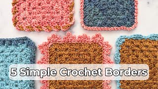 FAST and EASY Crochet Borders for Beginners  Crochet Edging for Blankets Tutorial [upl. by Naved]