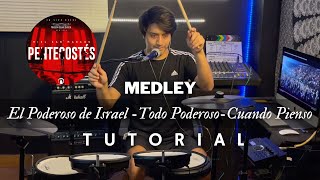 Medley el poderoso de Israel  Miel San Marcos  TUTORIAL DE BATERIA Explicado [upl. by Sheelagh]