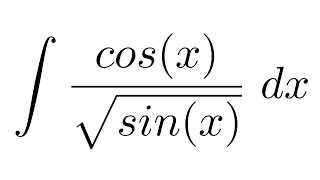 Integral of cosxsqrtsinx substitution [upl. by Aleet]