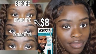 2 Cheap At Home Brow Tinting Products  Beginner Friendly Eyebrow Tutorial  Dark Skin Makeup WOC [upl. by Geerts132]