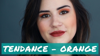 Comment porter la tendance maquillage ORANGE  Simone x Clin doeil [upl. by Munson93]