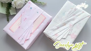 easy gift wrappingFan pleated gift wrapgiftboxpacking [upl. by Ilat]