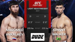 MAGOMED ANKALAEV vs JOHNNY WALKER II  UFC Vegas 84  Ai Prediction  Full Fight [upl. by Matteo790]