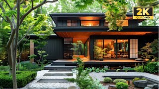 Encanto de Casas Modernas Japonesas Negras con Jardín Asiático Frontal [upl. by Ojillek]