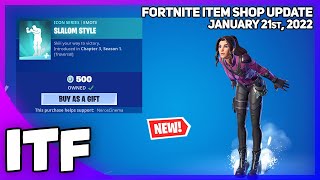 Fortnite Item Shop NEW SLALOM STYLE EMOTE January 21st 2022 Fortnite Battle Royale [upl. by Etom660]