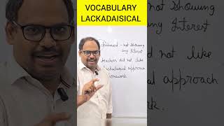 💯🔥LACKADAISICAL meaning within seconds 🔥💯 englishlanguage education exam shorts puneetjainsir [upl. by Chute]