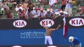 Janowicz Rips His Jerzy Off  Australian Open 2014 [upl. by Lynda]