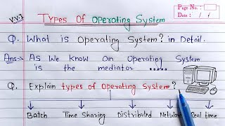 Types of Operating System  Batch Realtime Distributed Network Timesharing Operating System [upl. by Hnahc]