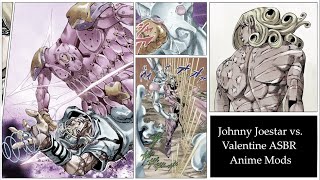 Johnny vs Valentine  Tusk Act 4 Beatdown  JOJO ASBR Anime Mods [upl. by Nhguaved895]