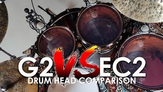 Evans EC2 vsG2 Clear  Direct Drumhead Comparison [upl. by Llehcim]