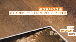 Klick Vinyl verlegen und schneiden  OBI [upl. by Llebiram]