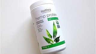 iHerb Nutiva Organic Superfood Hemp Protein 15 G Конопляный протеин  Видео Обзор [upl. by Llertram]