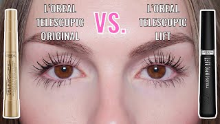 LOREAL TELESCOPIC LIFT MASCARA VS ORIGINAL  8HOUR WEAR TEST amp REVIEW  MASCARA COMPARISON 2024 [upl. by Kirkpatrick]