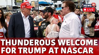 Coca Cola 600 Race Trump Watch Nascar Charlotte Auto Race From Stands Live  Nascar Race Live N18L [upl. by Aihsem]