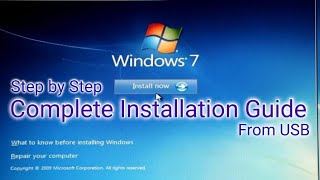 How to install Windows7 Step by step guide to install windows 7 from a USB disk [upl. by Pru886]