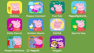 Peppas HolidayPeppa Pig ConnectPeppa Pig Fun FairPeppas Polly ParrotGolden BootsPeppa World [upl. by Enitnatsnoc]