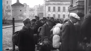 German Jewish deportees arriving at the Warsaw Ghetto [upl. by Leunam352]