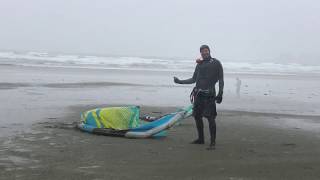 Kitesurfing Log 20180605 Tofino Wave Session [upl. by Eizzil129]