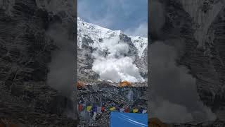 Everest expedition 2024  Avalanche at Everest Base Camp [upl. by Alyek]