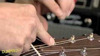 How to String a SteelString Acoustic Guitar For Dummies [upl. by Negiam]