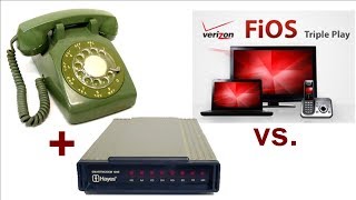 Using a rotary phone amp dialup modem with Verizon FiOS [upl. by Merow]