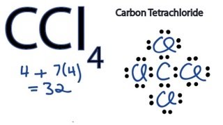 CCl4 Lewis Structure  How to Draw the Dot Structure for CCl4 Carbon Tetachloride [upl. by Arlyne]