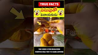 Ganesh made from turmeric factsintelugu 😲పసుపుతో గణేష్😲 amazingfacts truefacts shorts [upl. by Eetnwahs]