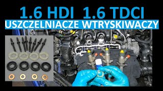 JAK USZCZELNIĆ WTRYSKIWACZE 16 HDI TDCI HOW TO SEAL INJECTORS 16 HDI TDCI [upl. by Hakilam]